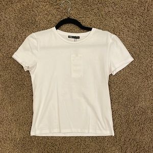 Zara NWT White Baby Tee Small